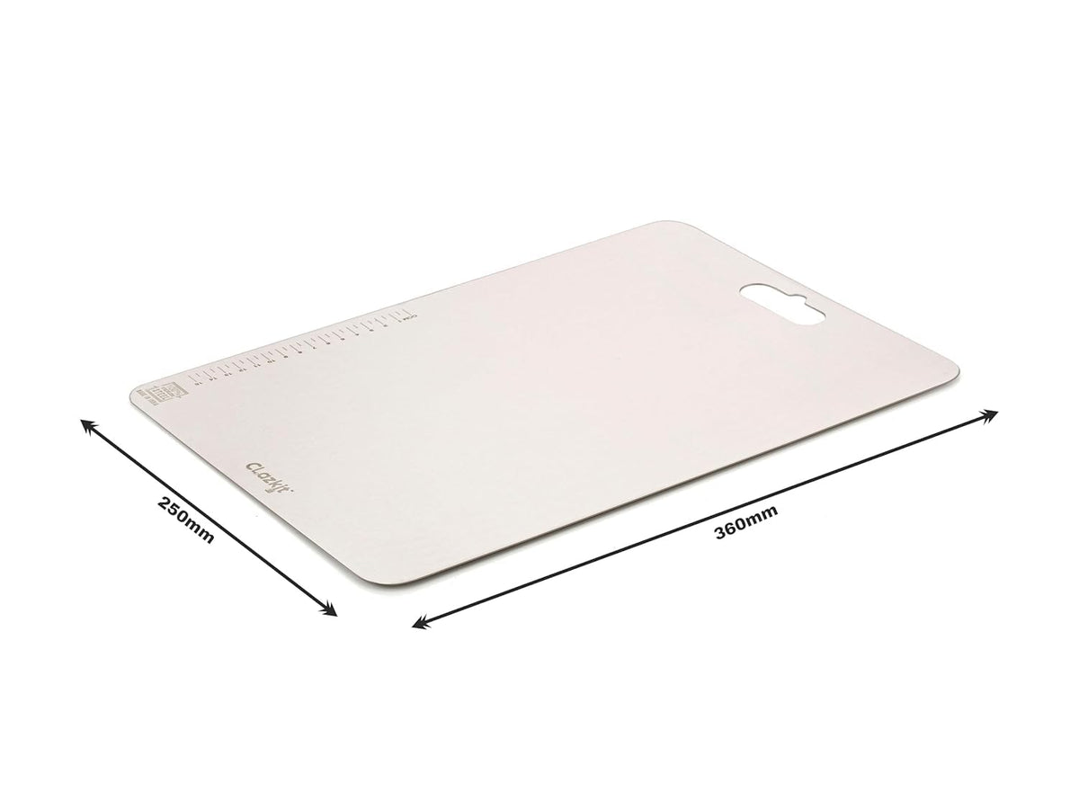 Large Stainless Steel Chopping Board (360 x 250 mm) – Heavy Duty Food-Grade Cutting Board with Handle