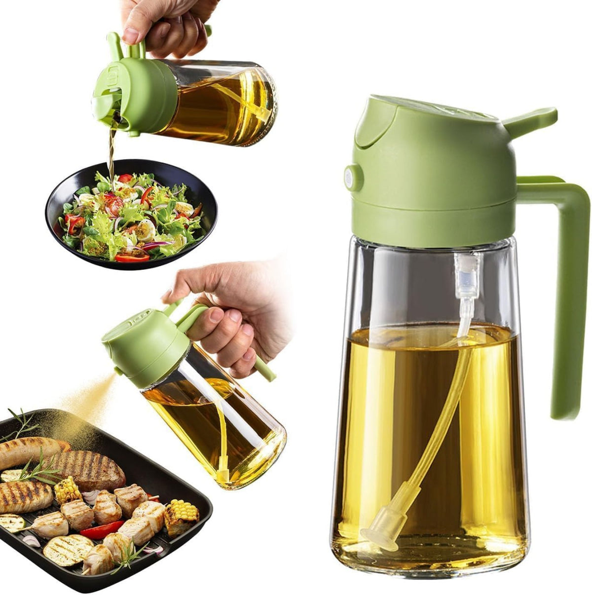 Multi-Purpose Oil Dispenser Bottle - Easy Pour Spout, Controlled Dispensing for Kitchen Use