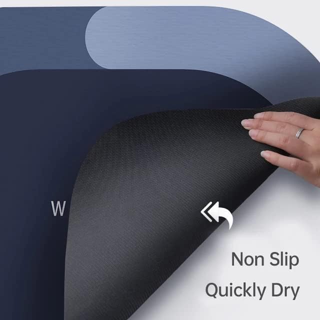 2-Piece Oval Water Absorbent Anti-Slip Bathroom Mat – 40 × 60 cm, Grey