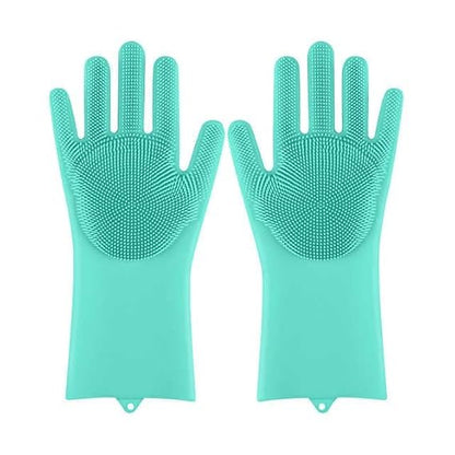 Magic Silicone Dish Washing Gloves | Multipurpose Heat Resistant Cleaning Gloves