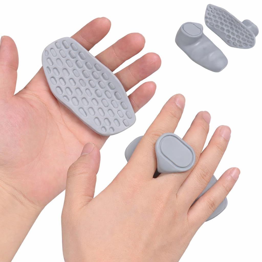 Silicone Gym Hand Grips (Pair) – Anti-Slip Weightlifting Palm Protector Pads with Carry Case