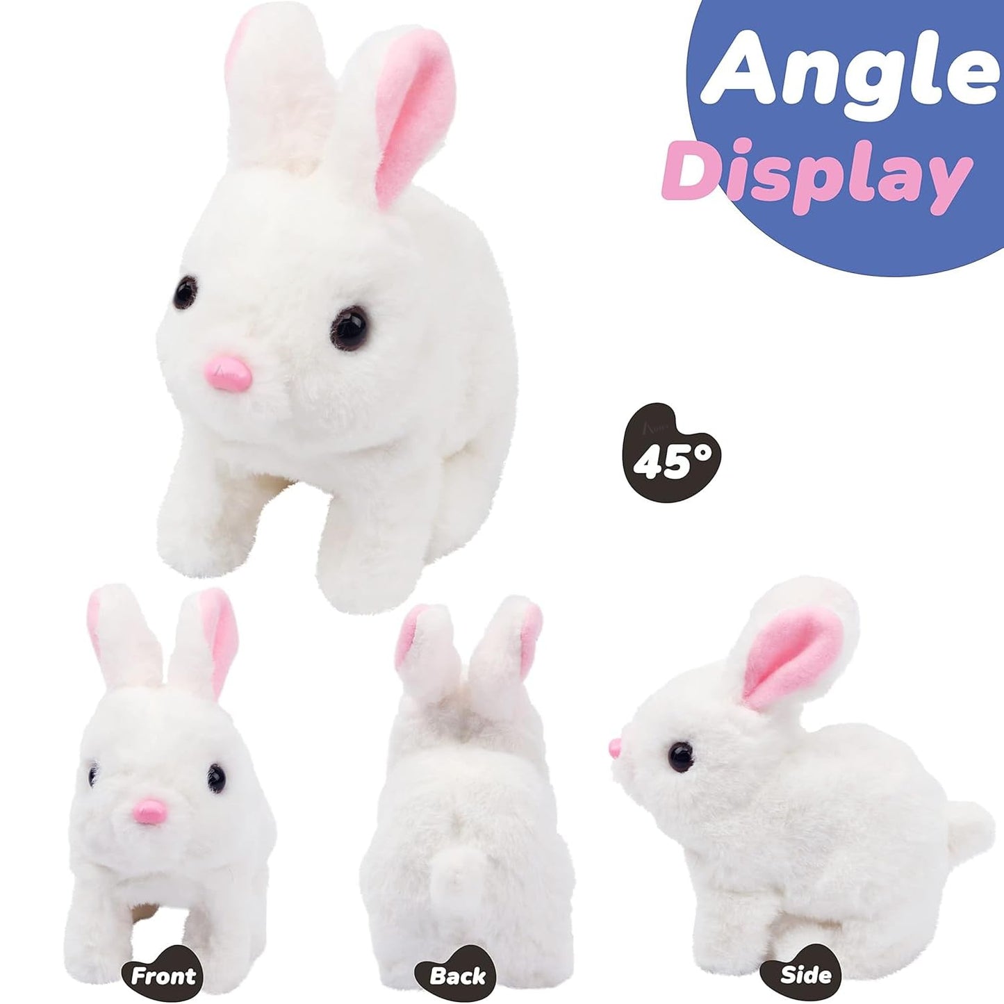 Interactive Hopping Walking Rabbit Toy for Kids | Battery Operated Bunny with Sound