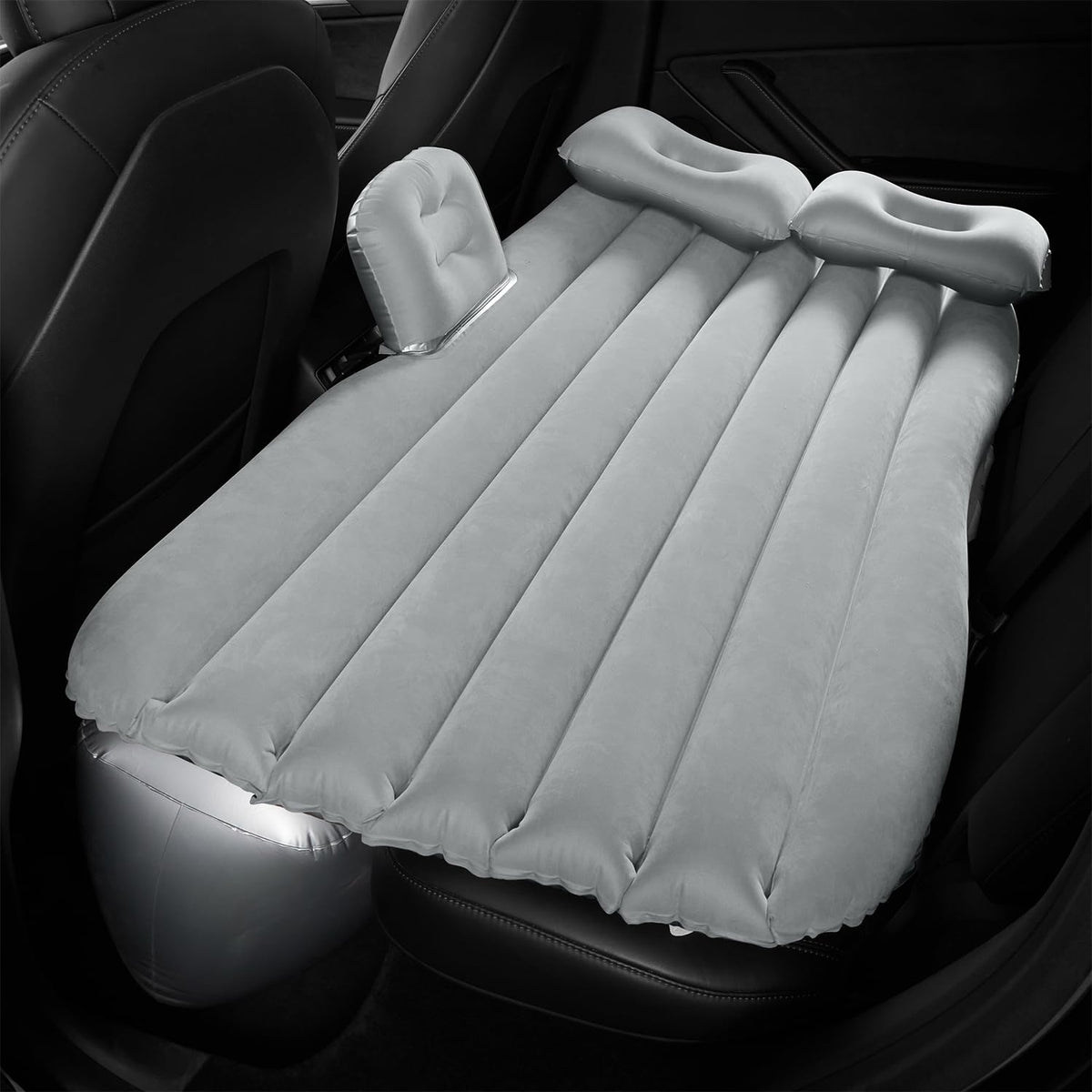Inflatable Car Bed Mattress with Electric Air Pump & 2 Pillows – Universal Back Seat Travel Air Bed