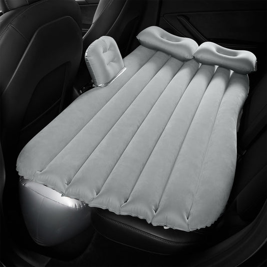 Inflatable Car Bed Mattress with Electric Air Pump & 2 Pillows – Universal Back Seat Travel Air Bed