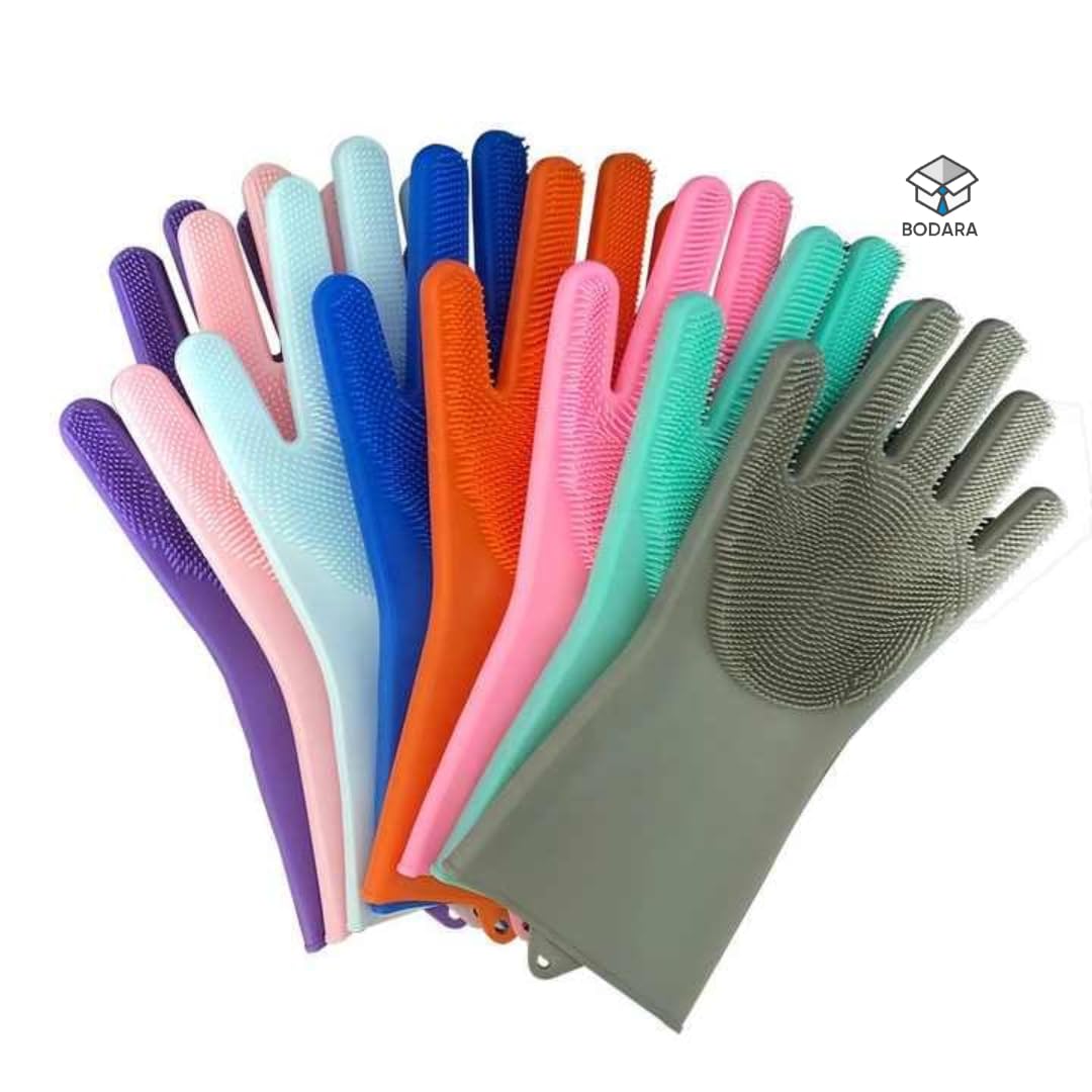 Magic Silicone Dish Washing Gloves | Multipurpose Heat Resistant Cleaning Gloves