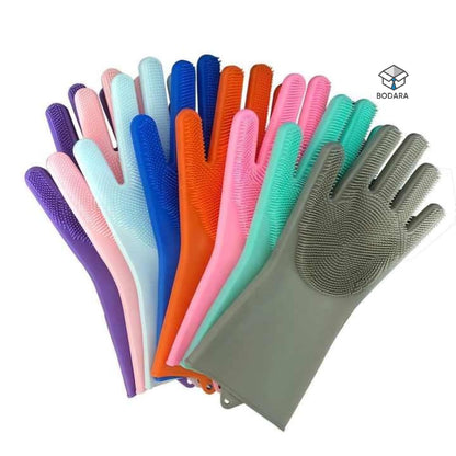 Magic Silicone Dish Washing Gloves | Multipurpose Heat Resistant Cleaning Gloves