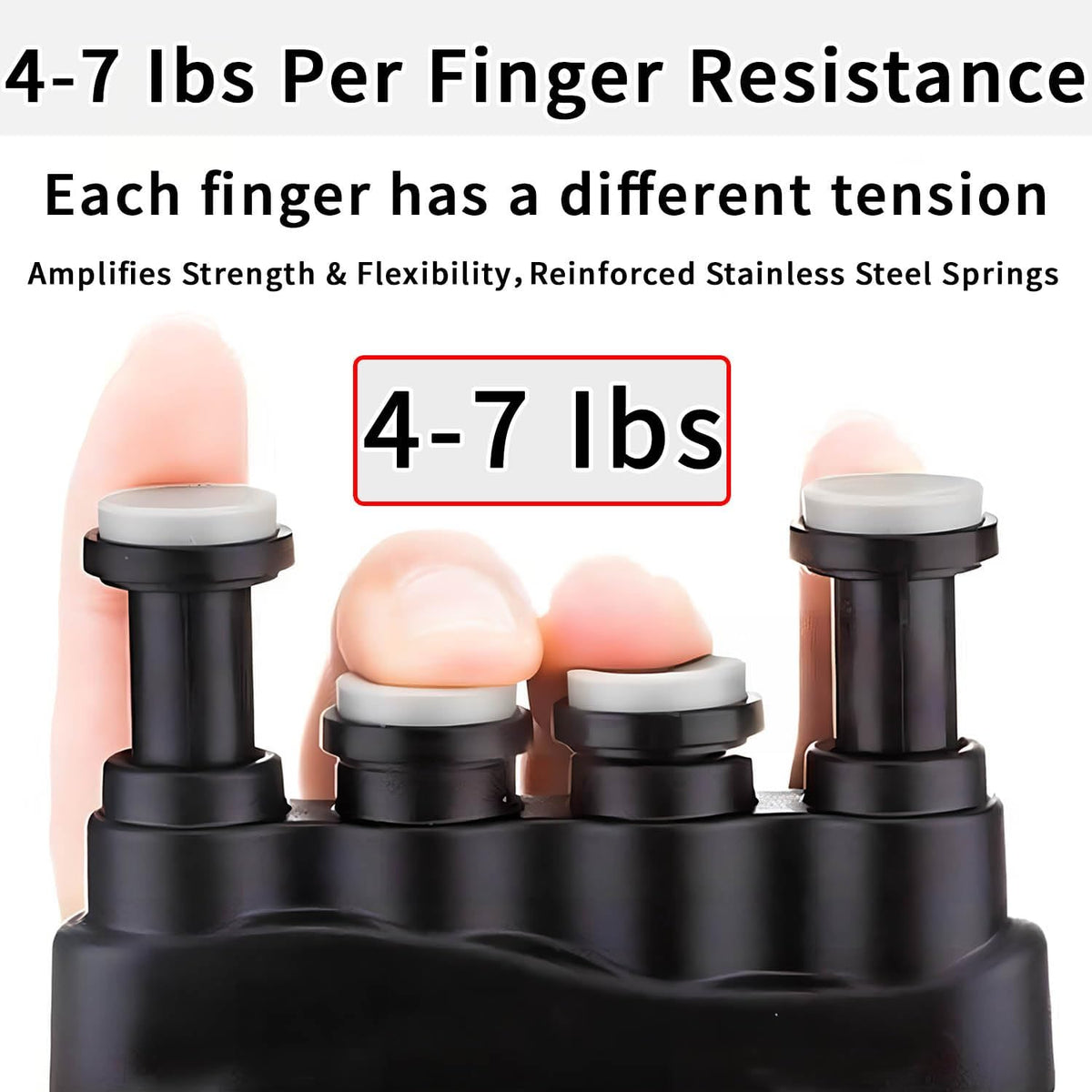 Individual Finger Exerciser & Hand Grip Strengthener – Spring-Loaded Trainer for Musicians & Rock Climbing
