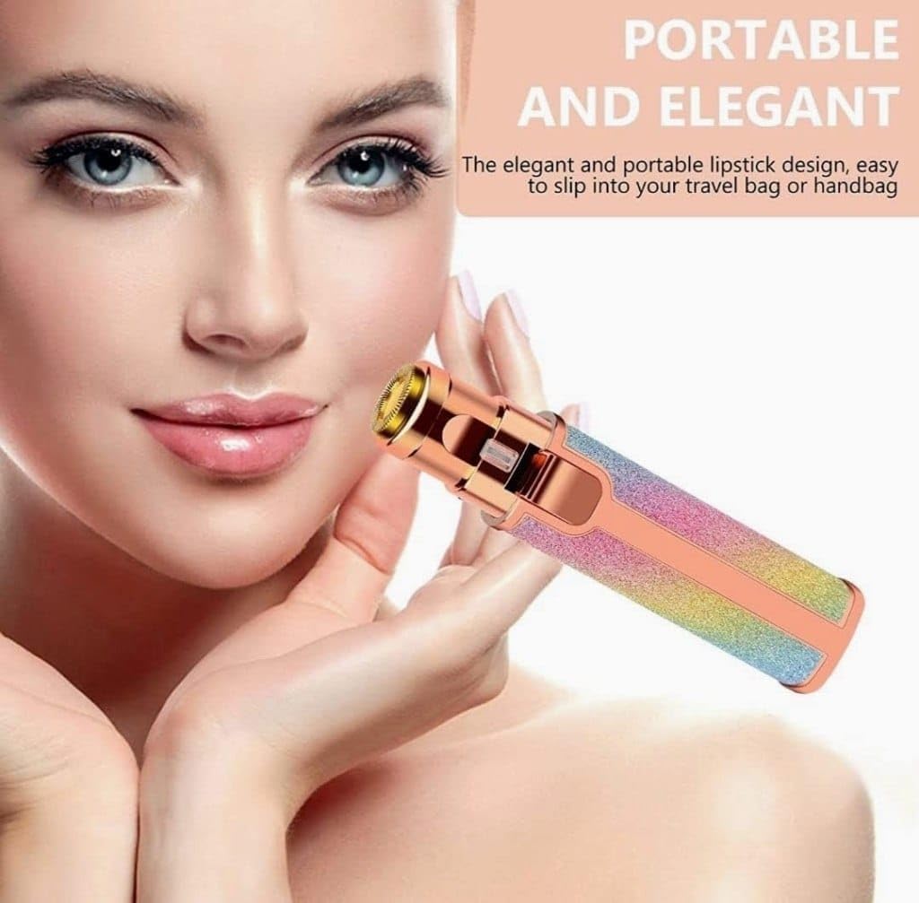 2-in-1 Rechargeable Eyebrow & Facial Hair Trimmer for Women |  Painless Hair Remover