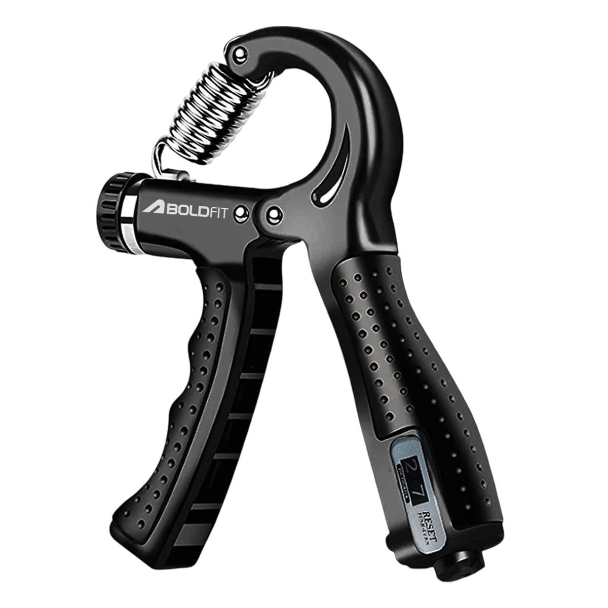 Adjustable Hand Grip Strengthener with Counter (Pack of 2) – 5kg to 60kg Forearm & Wrist Exerciser (Black)