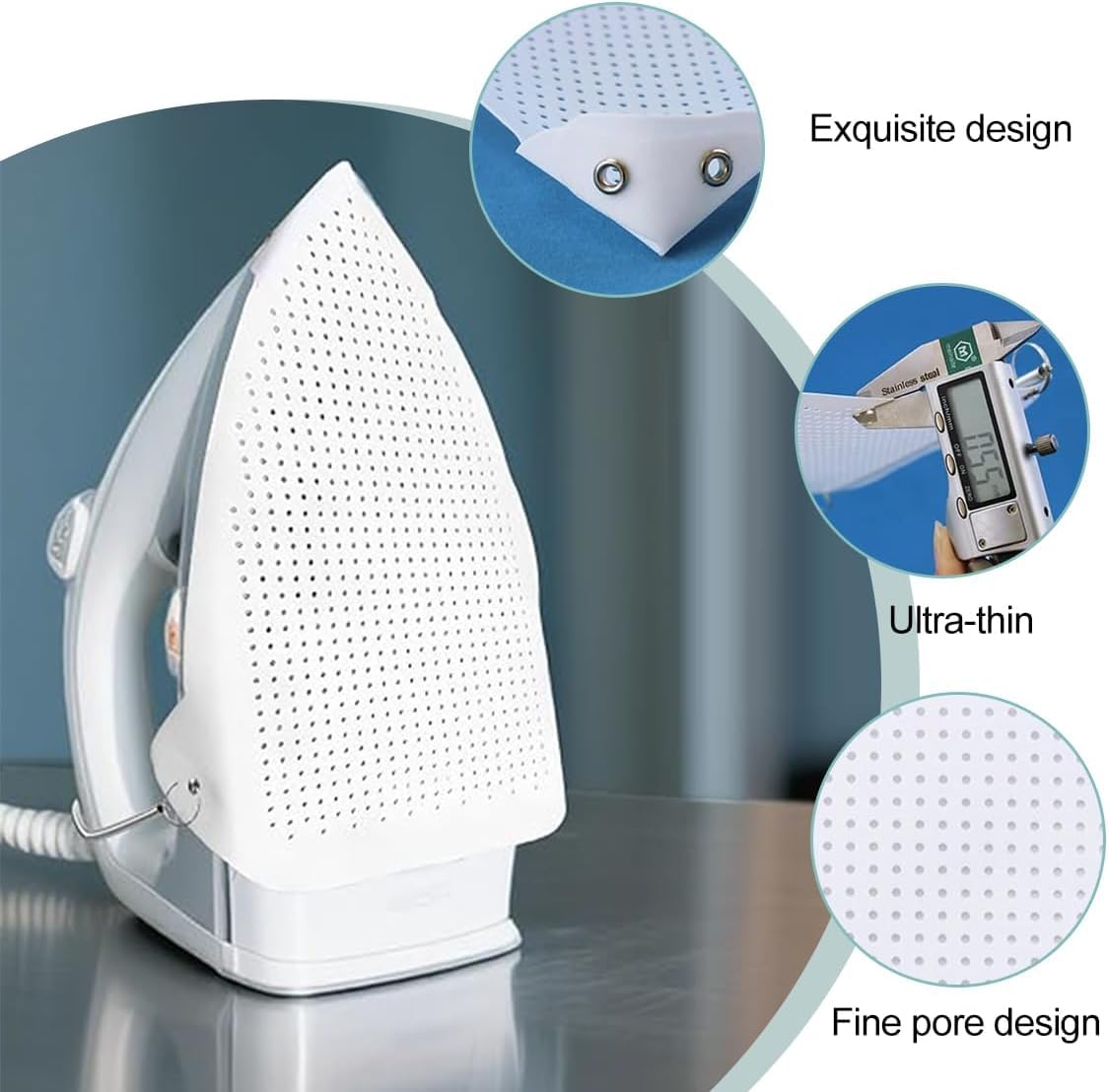 Steam Iron Teflon Shoe Cover | Non-Stick Iron Sole Plate Protector | Heat Resistant Iron Shoe