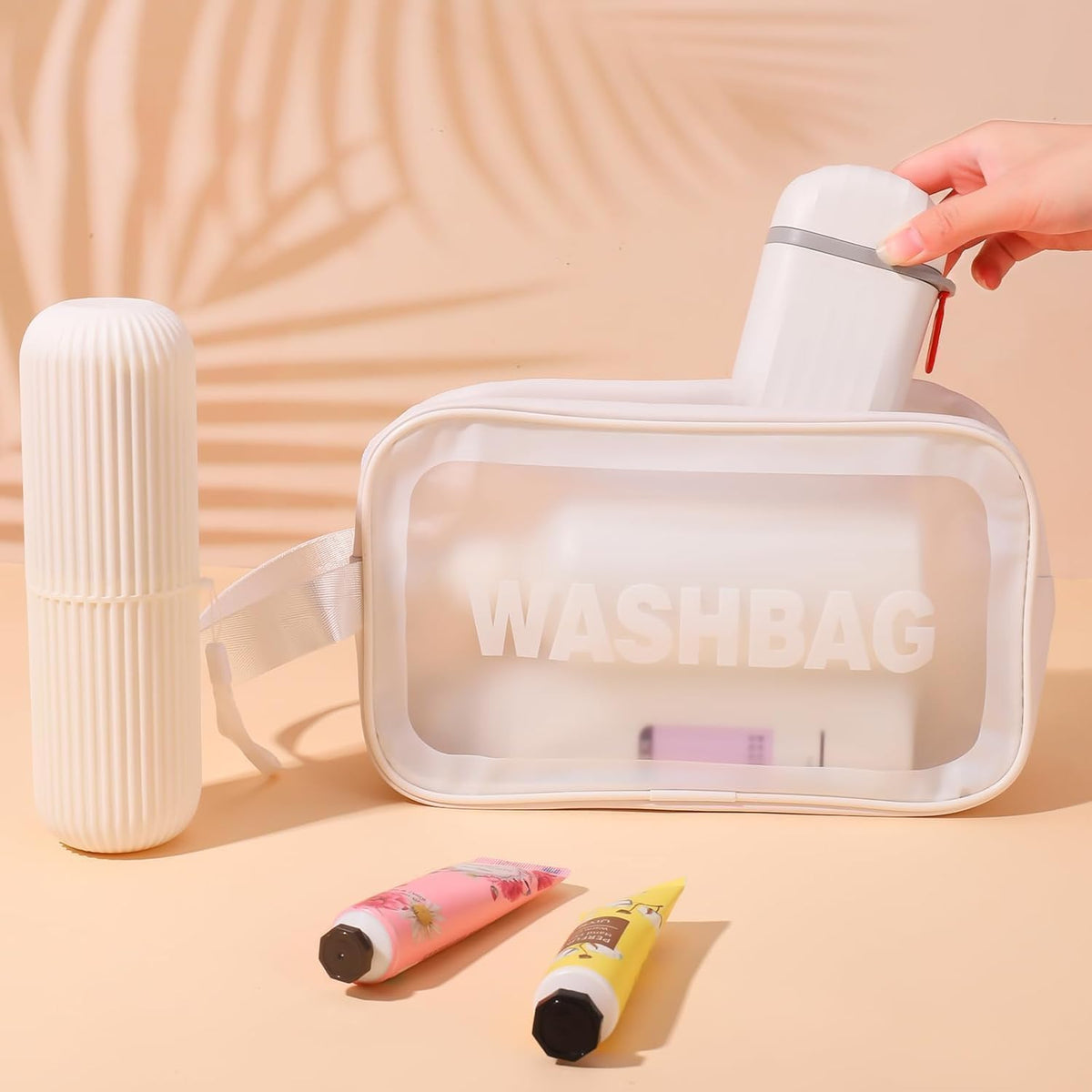 2-in-1 Portable Travel Toiletry Set – Leakproof Soap Case & Toothbrush Holder with Lanyard