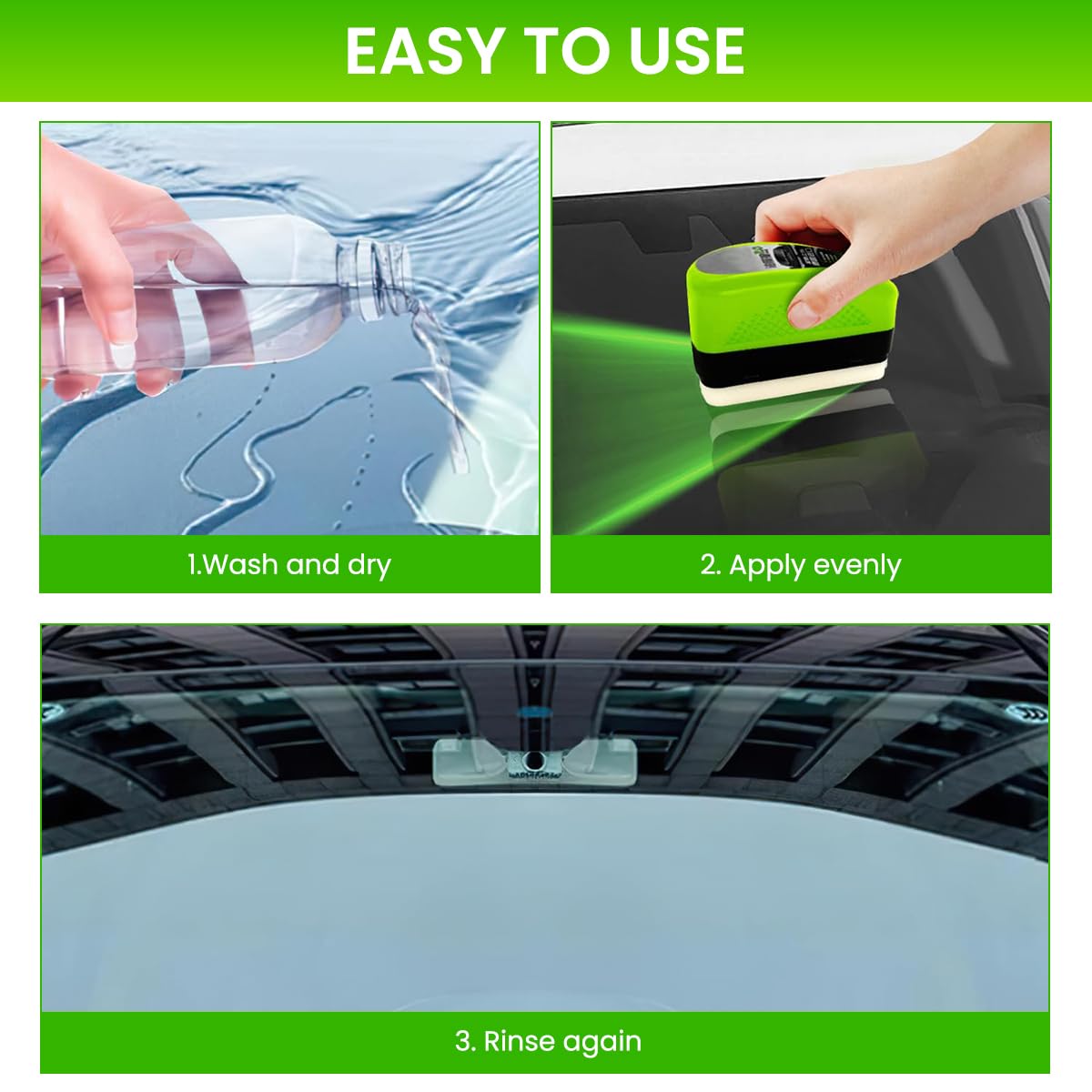 Car Windshield Oil Film Cleaning Brush with Built-in Liquid – 150ml