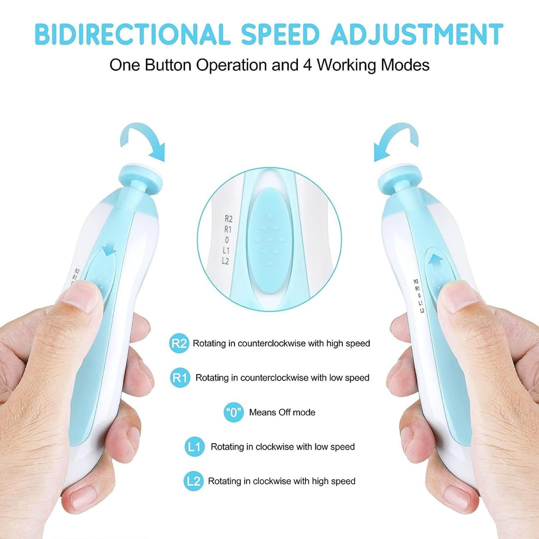 Electric Baby Nail Trimmer - Safe, Gentle & Painless Nail Care for Infants & Toddlers