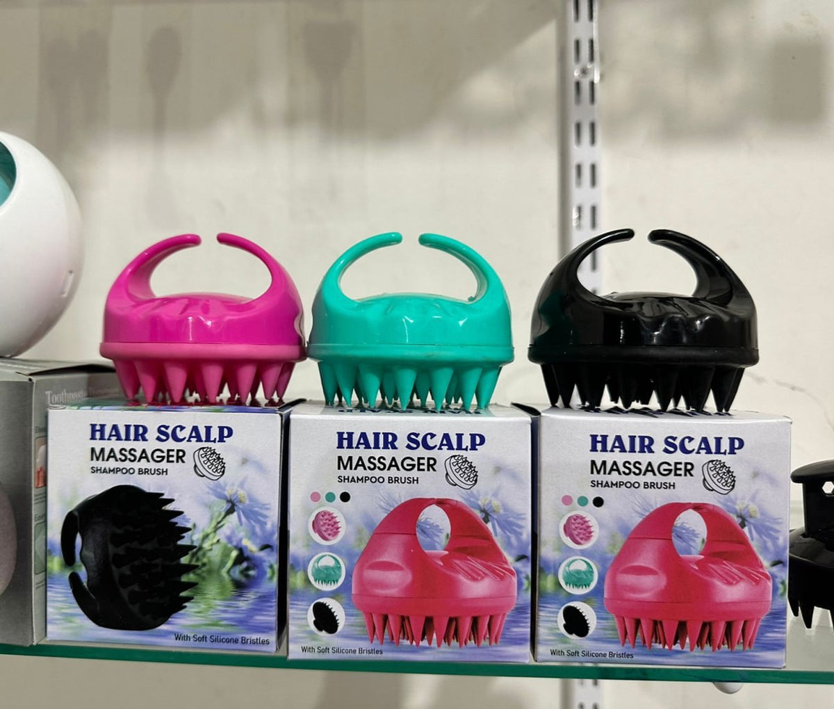 Silicone Hair Scalp Massager & Shampoo Brush – Dandruff Exfoliator & Hair Growth Tool