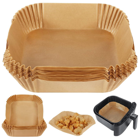 Disposable Air Fryer Paper Liners | Non-Stick Oil-Proof Baking Paper for Air Fryer, Oven & Microwave