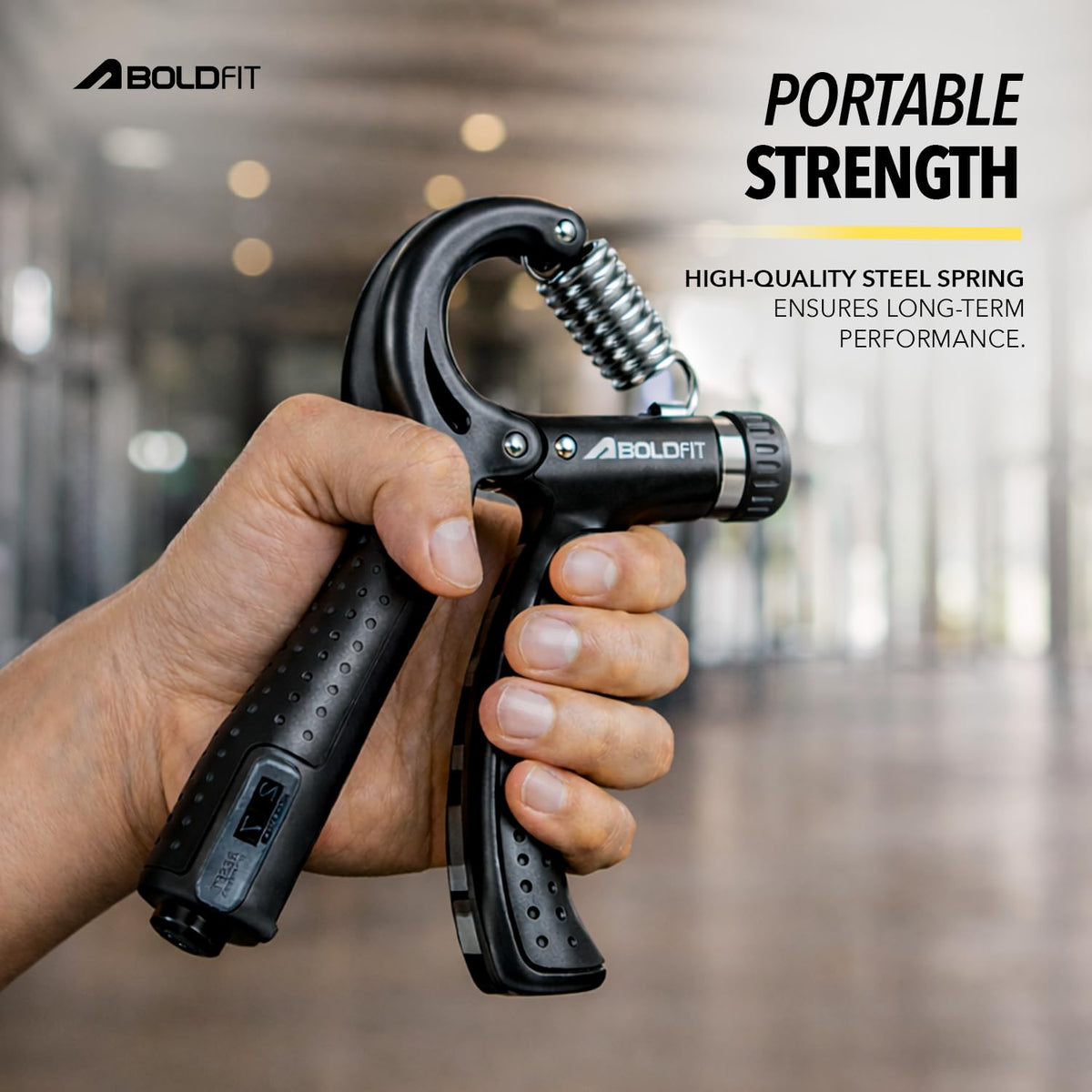Adjustable Hand Grip Strengthener with Counter (Pack of 2) – 5kg to 60kg Forearm & Wrist Exerciser (Black)