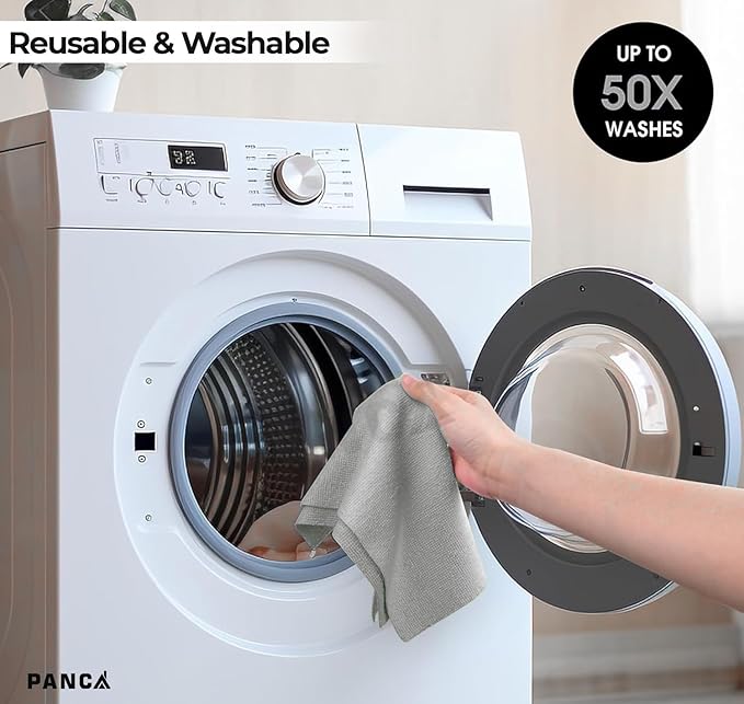 Microfiber Cleaning Cloth Roll – 20 Pcs, Washable & Tear-Away