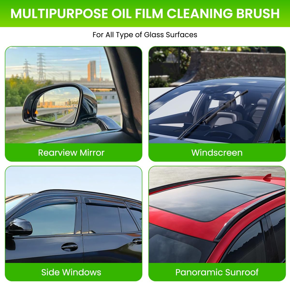 Car Windshield Oil Film Cleaning Brush with Built-in Liquid – 150ml
