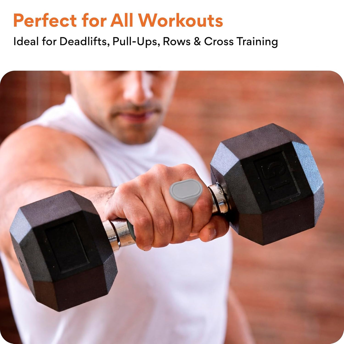 Silicone Gym Hand Grips (Pair) – Anti-Slip Weightlifting Palm Protector Pads with Carry Case