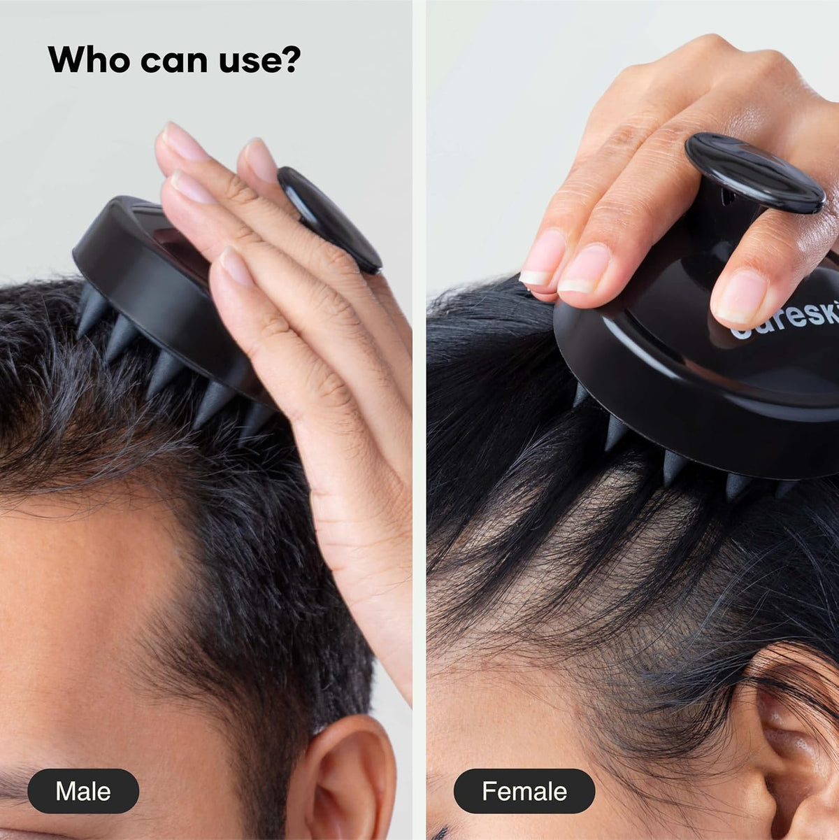 Silicone Hair Scalp Massager & Shampoo Brush – Dandruff Exfoliator & Hair Growth Tool