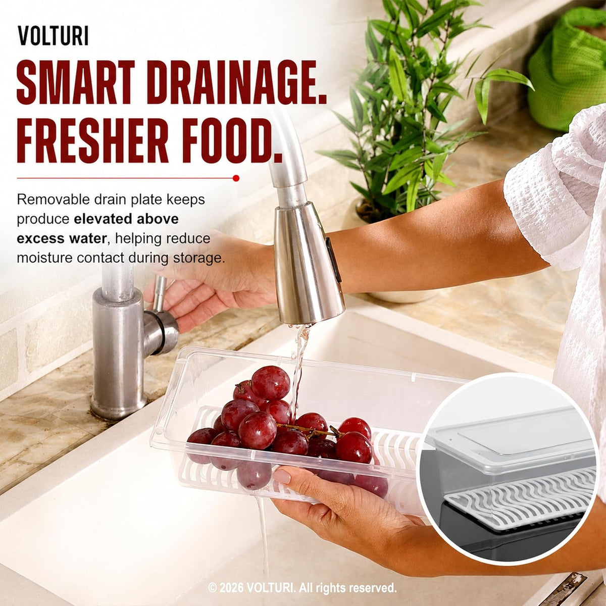 Airtight Fridge Storage Containers ( Pack of 6) – Stackable Food Organizer